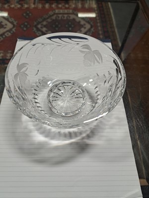 Lot 62 - Royal Brierley Crystal glassware, Ronald Stennett Wilson Wedgwood decanter, boxed plated dish