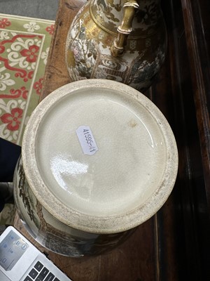 Lot 41 - Pair of Satsuma pottery vases