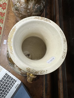 Lot 41 - Pair of Satsuma pottery vases