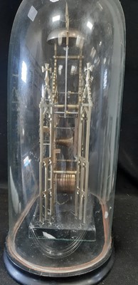Lot 233 - Victorian brass skeleton clock