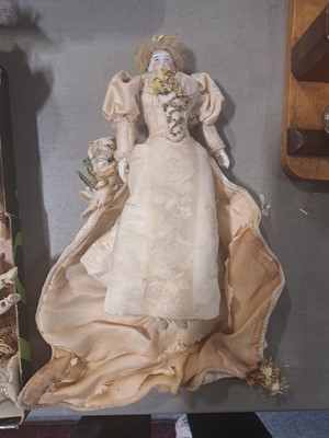 Lot 236 - Late 19th century Continental doll Bridal Party