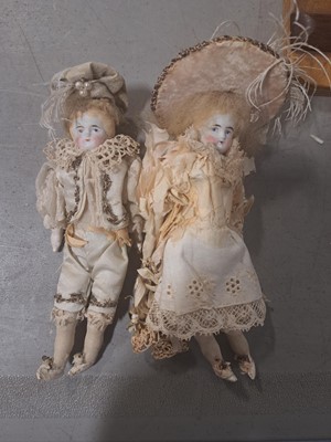 Lot 236 - Late 19th century Continental doll Bridal Party
