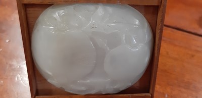 Lot 207 - Small carved jade disc, miniature vase, and other Chinese work of art