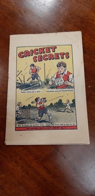 Lot 214 - Wisden Cricketers' Almanack 1943, and other cricket-related booklets.
