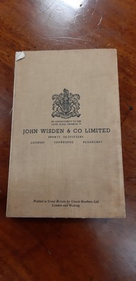 Lot 214 - Wisden Cricketers' Almanack 1943, and other cricket-related booklets.