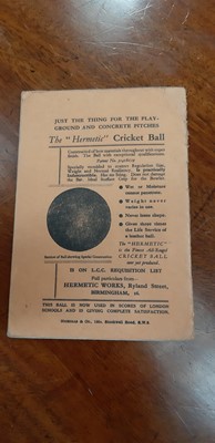 Lot 214 - Wisden Cricketers' Almanack 1943, and other cricket-related booklets.