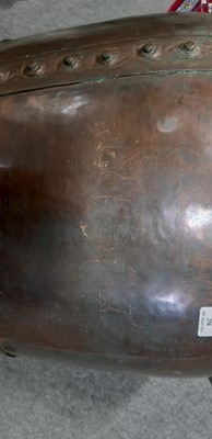 Lot 258 - Copper copper and brass car horn.