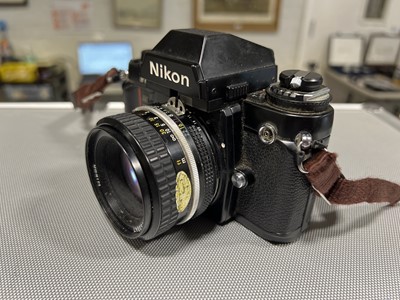 Lot 243 - Nikon F3 camera, various lenses, filters and accessories.